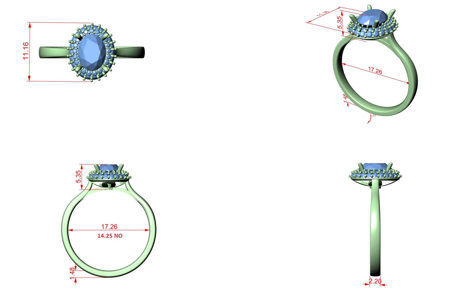 Elisora Classic Oval Halo Engagement Ring | Moissanite or Lab Diamond | 10K/14K Gold or Silver | Micro Pavé Halo Oval Ring