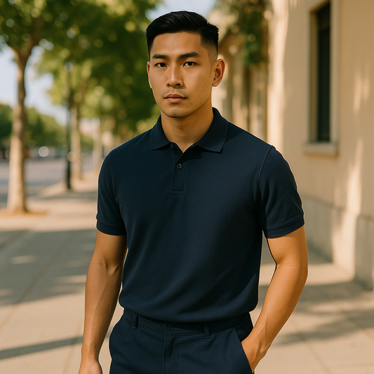 Classic Organic Piqué Polo · French Navy · The Elisora