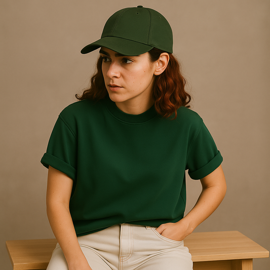 Organic Cotton Cap · Dark Green · The Elisora