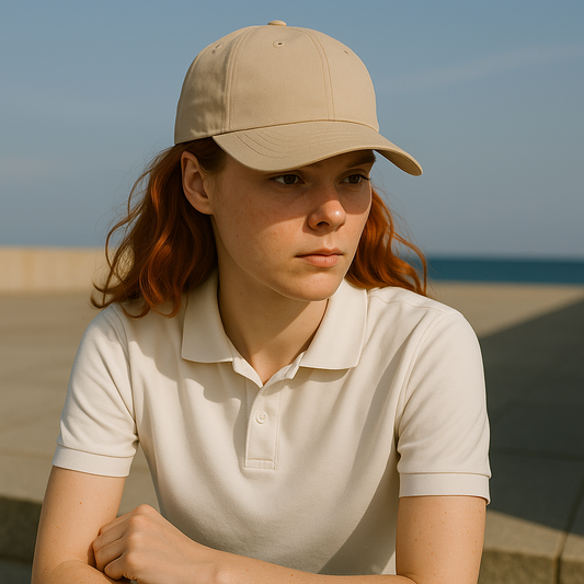 Organic Cotton Cap · Sand Khaki · The Elisora