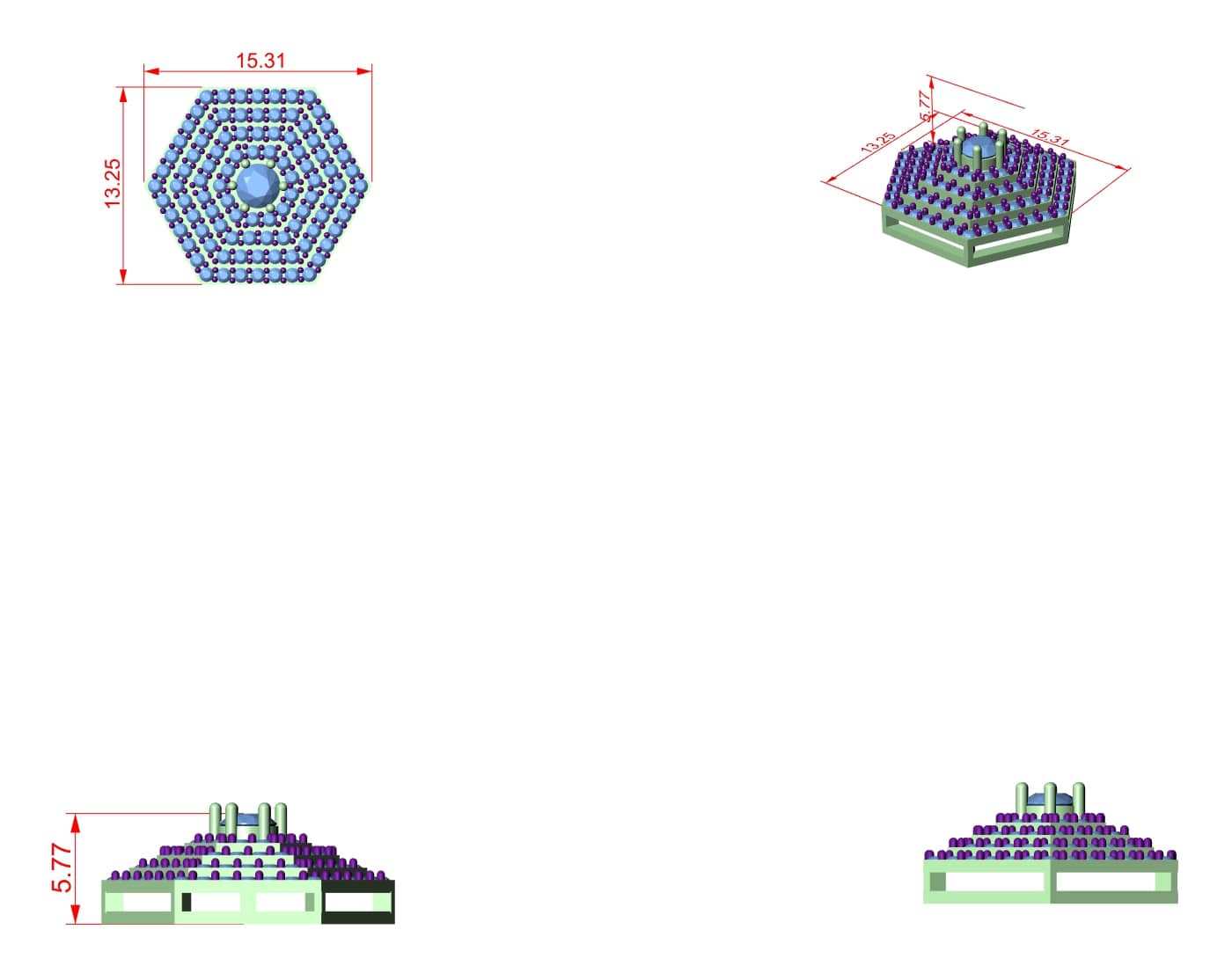 Hexagon Halo Diamond Pendant with Layered Geometric Design - 0.6 CT Modern Architectural Statement Necklace | The Elisora Jewels