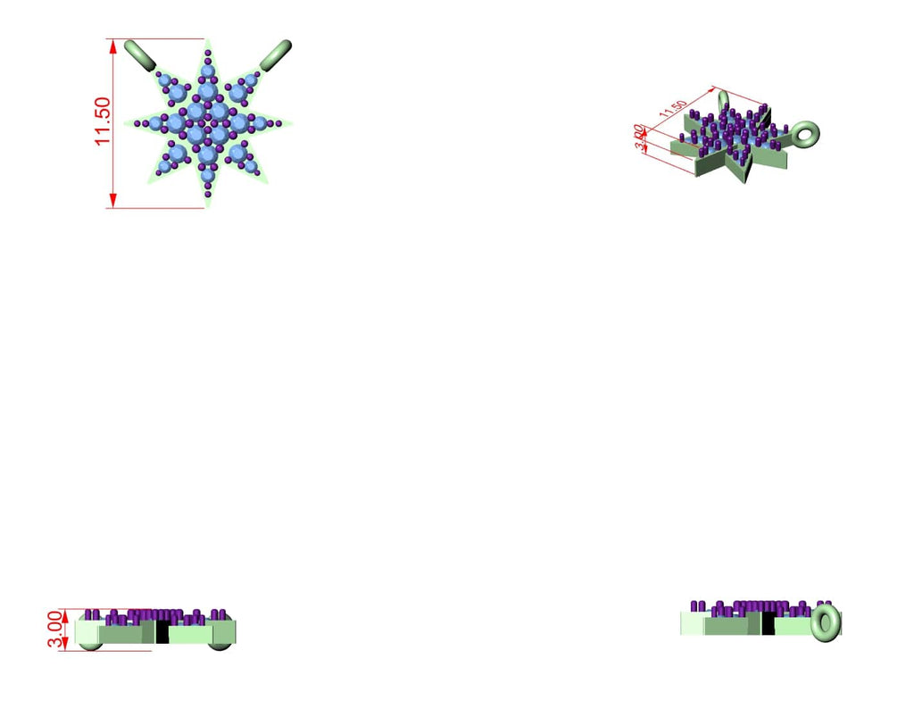 Eight-Point Star Gemstone Pendant - Micro-Set Sparkling Star Charm • Dainty Celestial Necklace for Women