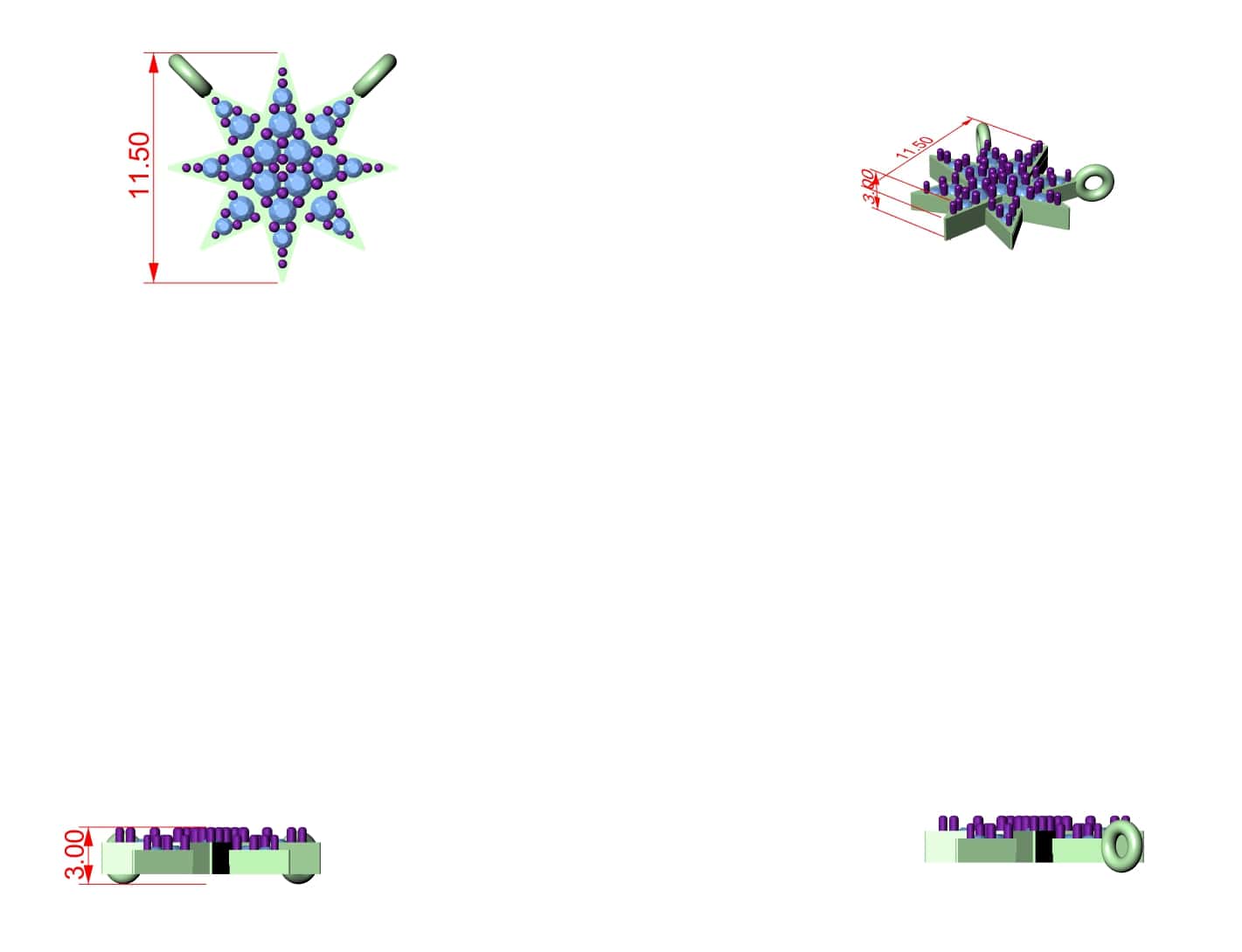 Eight-Point Star Gemstone Pendant - Micro-Set Sparkling Star Charm • Dainty Celestial Necklace for Women