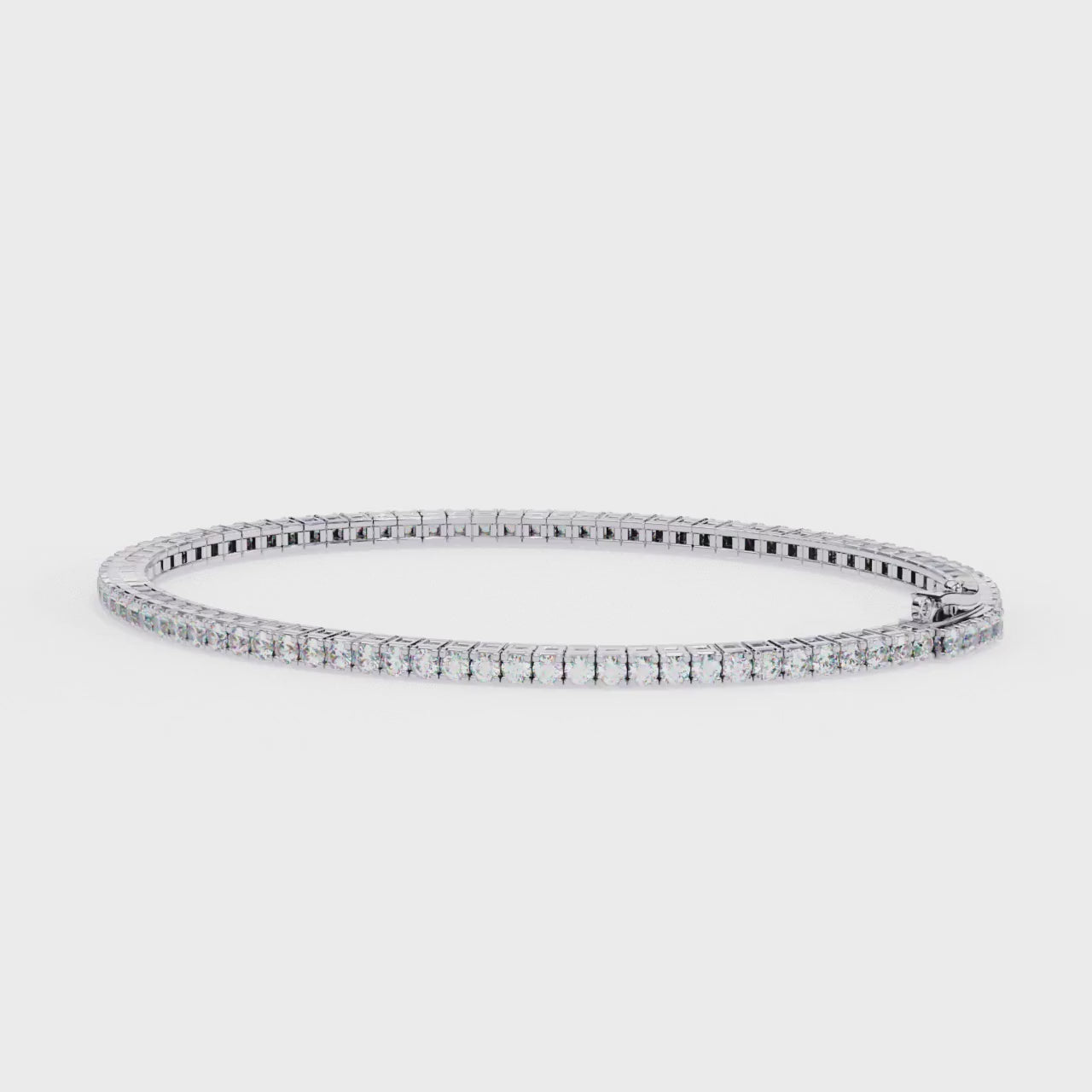 Classic Round Diamond Tennis Bracelet • Minimalist Prong-Set Bracelet • Timeless Luxury Bracelet • 10K / 14K Gold or Sterling Silver • Elegant Everyday Jewelry