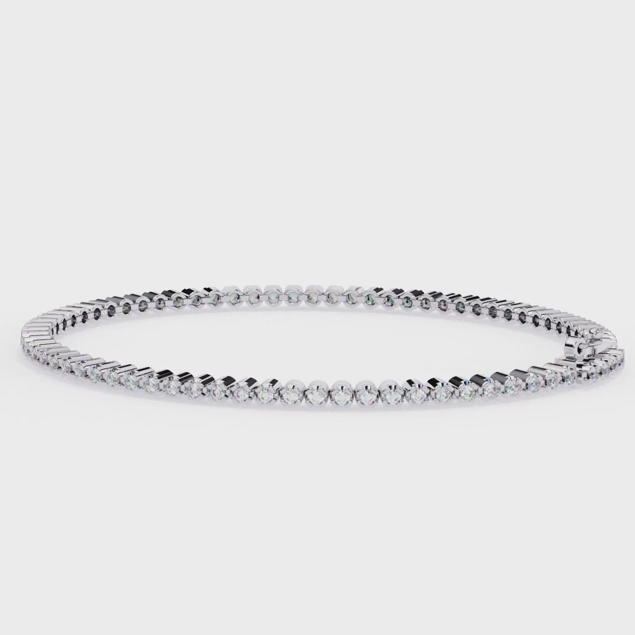 Classic Round Diamond Tennis Bracelet • Minimalist Prong-Set Bracelet • Timeless Everyday Luxury • Elegant Fine Jewelry Bracelet